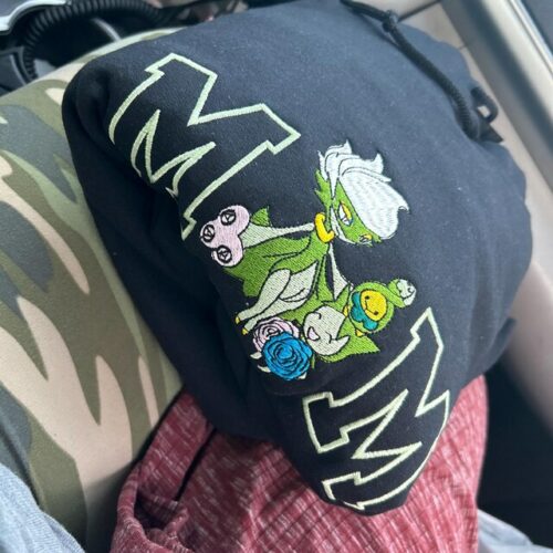 Personalized Mom PKM Embroidered Sweatshirt Custom Anime Characters Embroidery Pokemom Unisex Cotton Shirt photo review