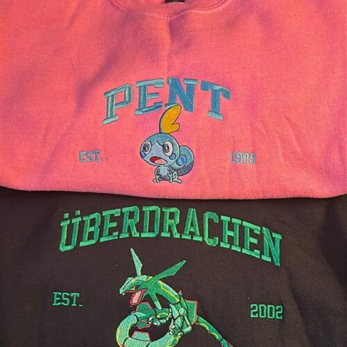 Embroidery Custom PKM Sweatshirt Name And Year University Shirt Organic Cotton Anime Lover Gift photo review