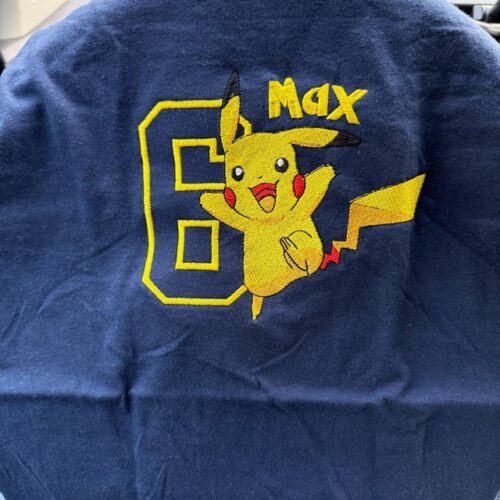 Personalized Poke Birthday Embroidered Sweatshirt Family Matching Shirt Custom Name And Age Pkm Gift For PKM Fan photo review