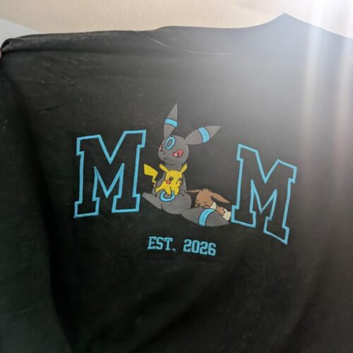 Custom PokaMom Embroidered Washed Shirt Cute Pocket Beast Mum Tee Birthday Gift For Mama Personalized Mother's Day Tshirt photo review