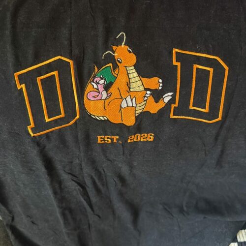 PokaDad Embroidered Washed Shirt Personalized Anime Characters Sweatshirt Custom Father's Day Gift Birthday For Papa Pocket Beast photo review