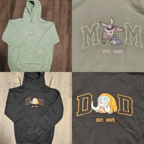 Personalized Mom PKM Embroidered Sweatshirt Custom Anime Characters Embroidery Pokemom Unisex Cotton Shirt photo review