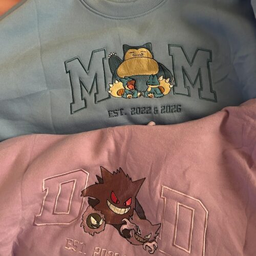 Custom PokaDad Embroidered Shirt Persionalized Anime Characters Sweatshirt Father's Day Gift Birthday For Dad Pocket Beast photo review