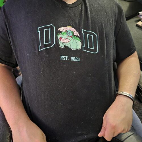 Custom PokaDad Embroidered Shirt Persionalized Anime Characters Sweatshirt Father's Day Gift Birthday For Dad Pocket Beast photo review