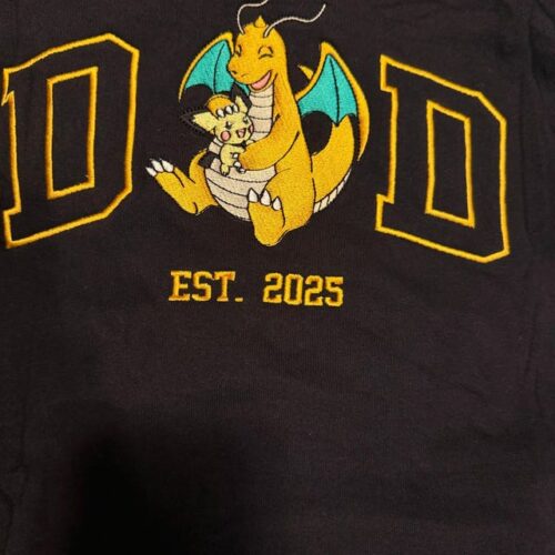Custom PokaDad Embroidered Shirt Persionalized Anime Characters Sweatshirt Father's Day Gift Birthday For Dad Pocket Beast photo review