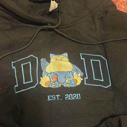 Custom PokaDad Embroidered Shirt Persionalized Anime Characters Sweatshirt Father's Day Gift Birthday For Dad Pocket Beast photo review