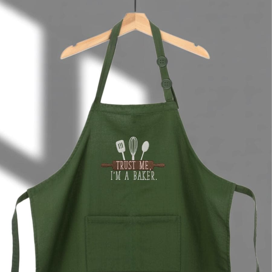 Trust Me I’m A Baker Embroidered Apron Cute For Women Men Cookie Gift