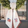 Personalized Embroidered Wedding Handkerchief – Custom Text Floral Linen Hankie