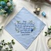 Personalized Christmas Bow Tree Embroidered Wreath Sash – Custom Monogram Linen Door Decor