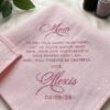 Floral Grandma Embroidered Linen Handkerchief – Wildflower Wedding Keepsake