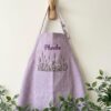Silly Goose Hot Dog Embroidered Linen Apron – Personalized Kitchen
