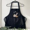Lavender Garden Embroidered Linen Apron – Personalized Floral Kitchen
