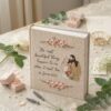 Floral Embroidered Wedding Handkerchief – Personalized Bridal Keepsake