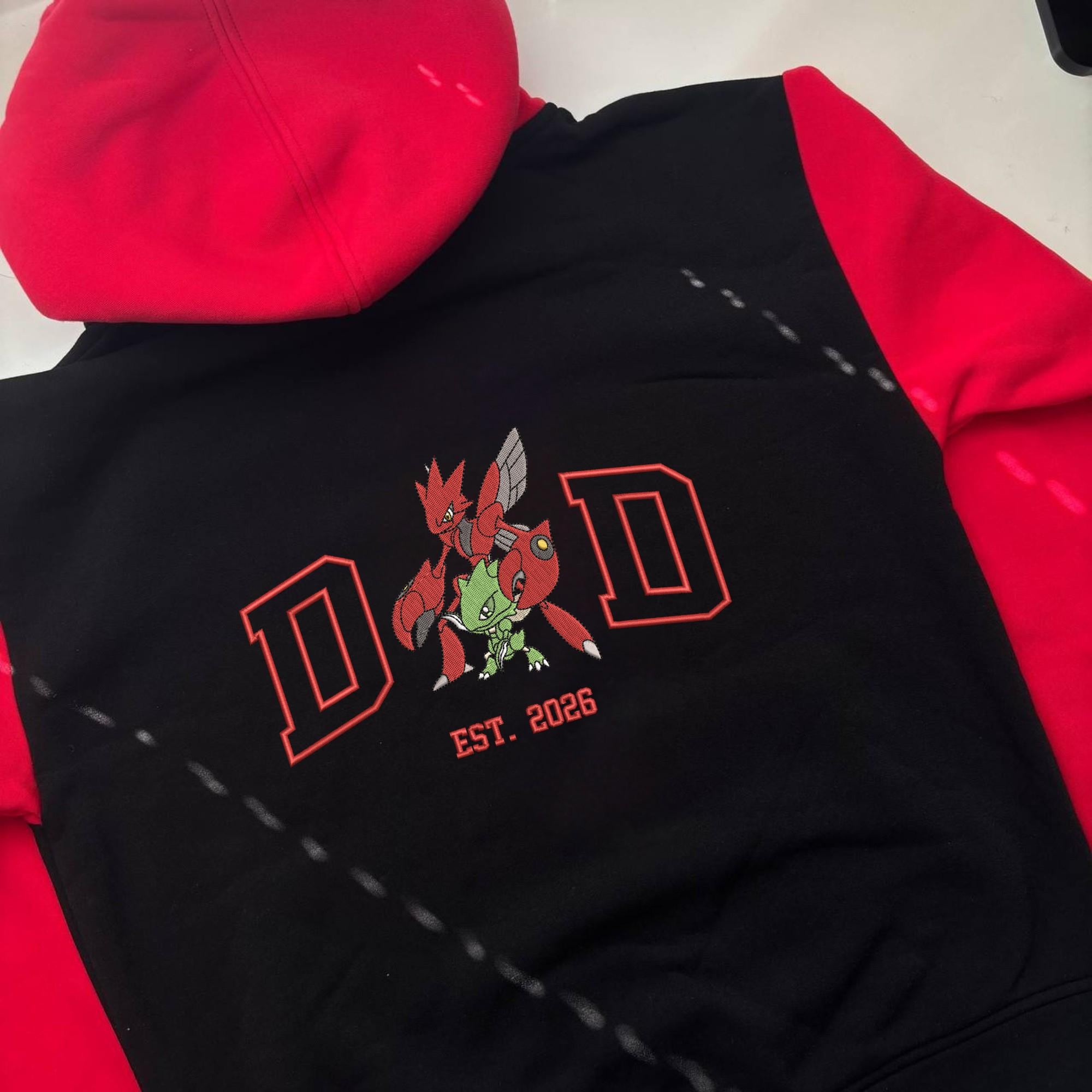 Custom Pokadad Embroidered Zip Hoodie Pkm Unisex Color Block Bomber Pokedad Jacket Custom Pokadad Embroidered Zip Hoodie Pkm Unisex Color Block Bomber Pokedad Jacket