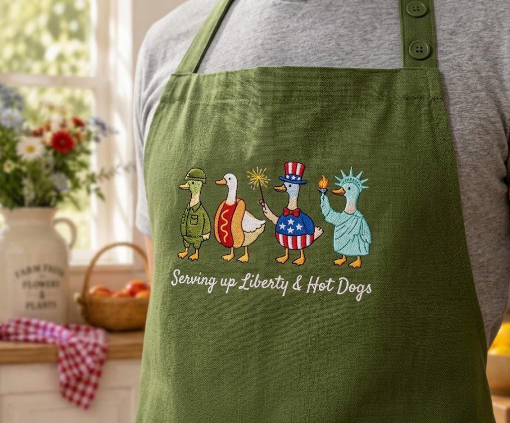 Custom Logo Embroidered Linen Apron – Personalized Chef & Kitchen Apron
