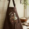 Embroidered Hot Dog Goose Apron – Personalized Linen Kitchen Gift