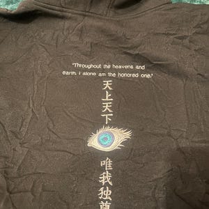 Gojo Satoru - Embroidered Jujutsu Kaisen Sweatshirt Limitless Cursed Technique Design photo review