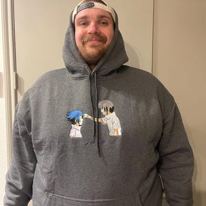 Custom Anime Sweatshirt Embroidered Favourite Character-Inspired Design Perfect Gifts For Lovers photo review