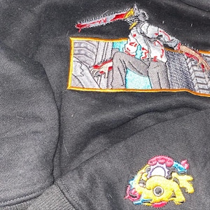 Embroidered Anime Sweatshirt: Blood Manipulation - Piercing Hoodie Gifts For JJK Lovers photo review