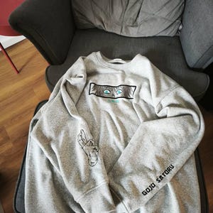 Gojo Satoru - Embroidered Jujutsu Kaisen Sweatshirt Limitless Cursed Technique Design photo review