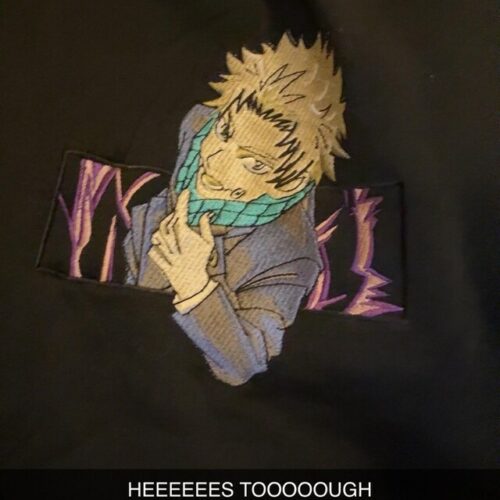 Embroidered Anime Sweatshirt: Cursed Speech Technique Design Gifts For JJK Lovers photo review
