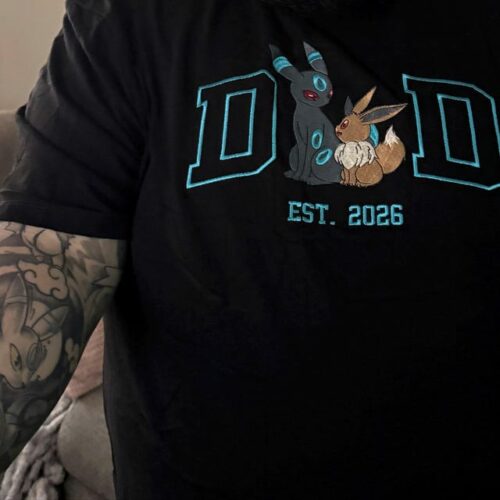 PokaDad Custom Embroidered Shirt Persionalized Anime Characters Sweatshirt Father's Day Gift Birthday For Dad Pocket Beast photo review