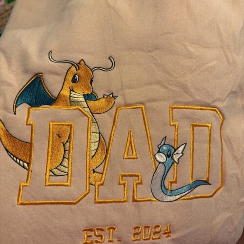 PokaDad Custom Embroidered Shirt Persionalized Anime Characters Sweatshirt Father's Day Gift Birthday For Dad Pocket Beast photo review
