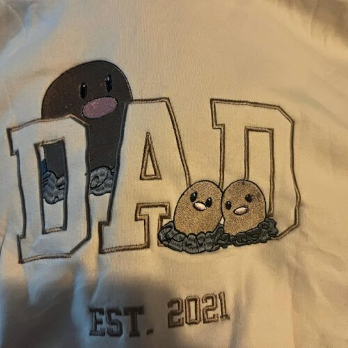 PokaDad Custom Embroidered Shirt Persionalized Anime Characters Sweatshirt Father's Day Gift Birthday For Dad Pocket Beast photo review