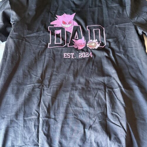 PokaDad Custom Embroidered Shirt Persionalized Anime Characters Sweatshirt Father's Day Gift Birthday For Dad Pocket Beast photo review
