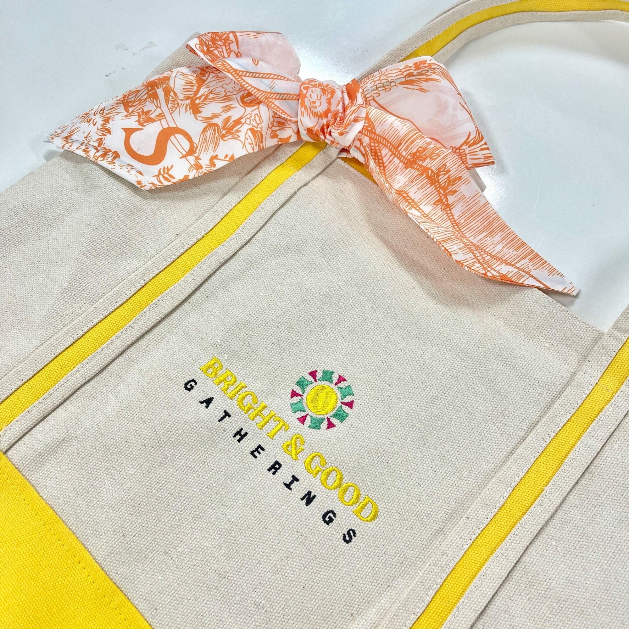 Custom Logo Embroidered Canvas ToteBag, Personalized Corporate Brand Logo Boat Tote, High-End Business Favor Bag, Client Appreciation Gift