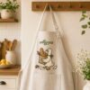 Silly Goose Cookie Baking Embroidered Linen Apron – Custom Name Kitchen Apron