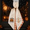 Halloween Pumpkin Door Sash – Custom Initial Fall Front Porch Decor Halloween Pumpkin Door Sash – Custom Initial Fall Front Porch Decor