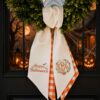 Halloween Pumpkin Embroidered Wreath Sash – Custom Monogram Fall Door Decor Halloween Pumpkin Embroidered Wreath Sash – Custom Monogram Fall Door Decor