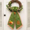 Monogram Pumpkin Wreath Sash – Custom Initial Autumn Ribbon Thanksgiving Decor