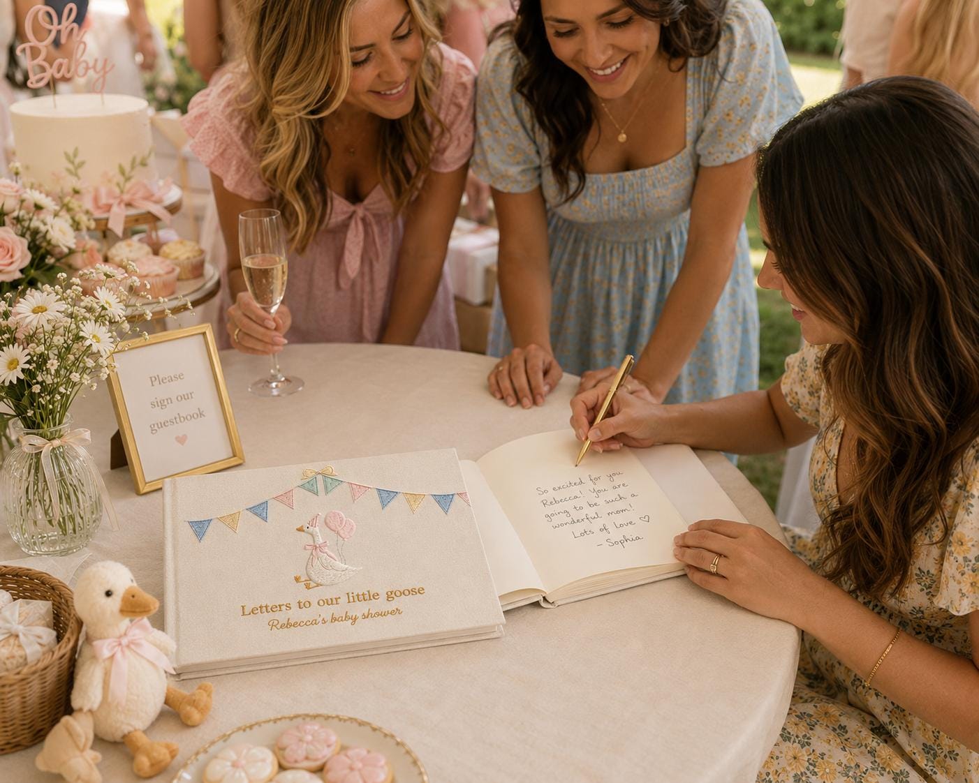 Letters to Baby Silly Goose Embroidered Guest Book – Personalized Baby Shower Keepsake Letters to Baby Silly Goose Embroidered Guest Book – Personalized Baby Shower Keepsake