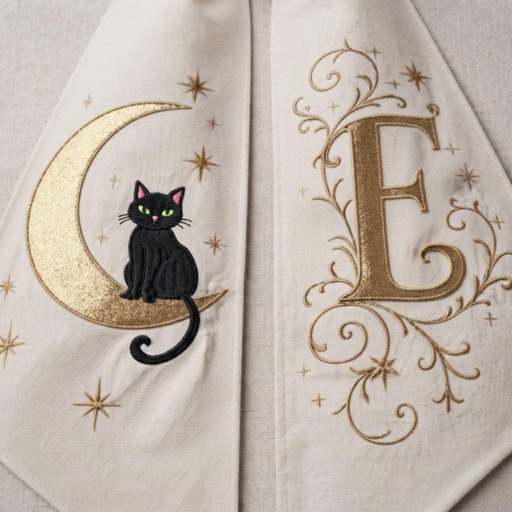 Glitter Crescent Moon Black Cat Halloween Wreath Sash Door Decor Applique Custom Front Glitter Crescent Moon Black Cat Halloween Wreath Sash Door Decor Applique Custom Front