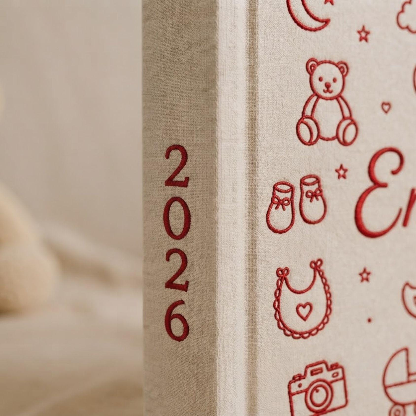 Custom Embroidered Baby Photo Album – Personalized Newborn Memory Book Custom Embroidered Baby Photo Album – Personalized Newborn Memory Book