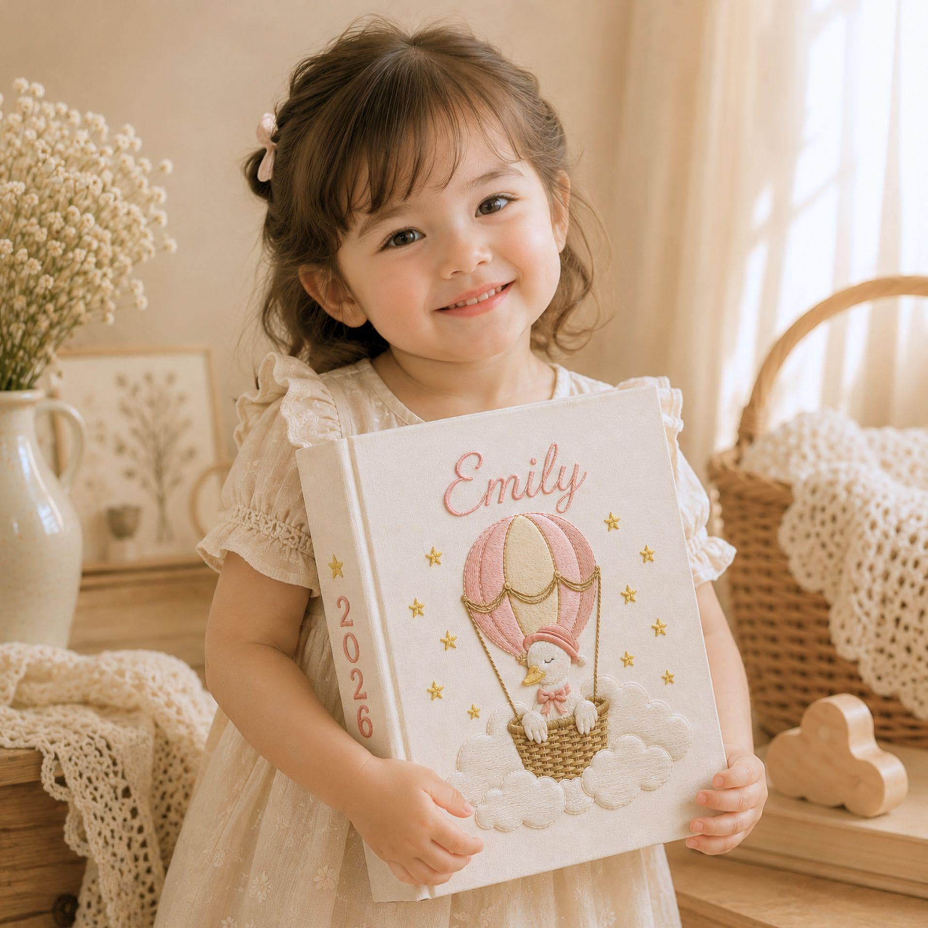 Personalized Embroidered Baby Photo Album – Custom Newborn Keepsake Gift Personalized Embroidered Baby Photo Album – Custom Newborn Keepsake Gift
