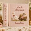 Custom Embroidered Baby Photo Album – Personalized Linen Memory Book Custom Embroidered Baby Photo Album – Personalized Linen Memory Book