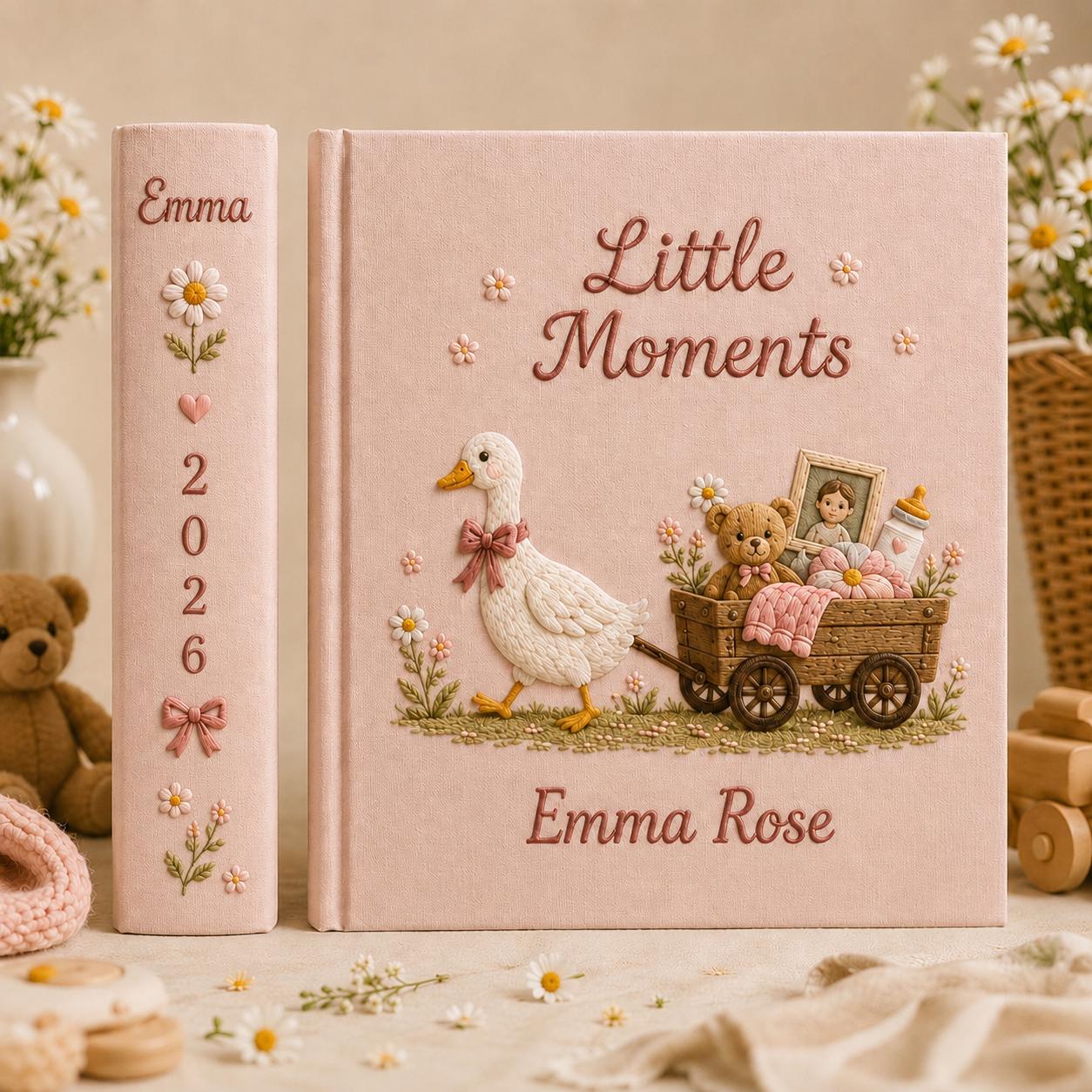 Little Moments Silly Goose Baby Memory Book – Custom Embroidery