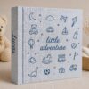 Custom Embroidered Baby Photo Album – Little Adventure Memory Book