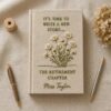 Lily of the Valley Floral Embroidered Wedding Guest Book – Personalized Initial Linen Keepsake