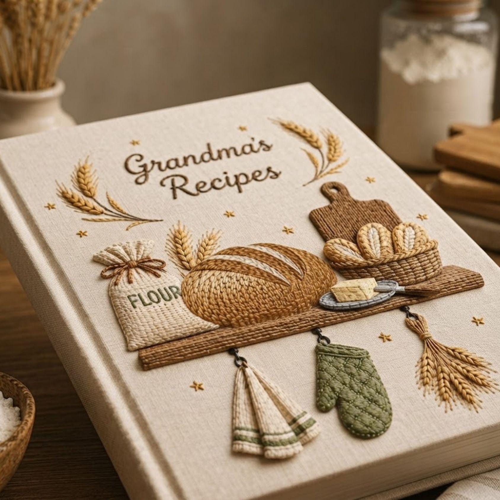 Custom Embroidered Bread Baker Recipe Book – Personalized Baking Cookbook Custom Embroidered Bread Baker Recipe Book – Personalized Baking Cookbook