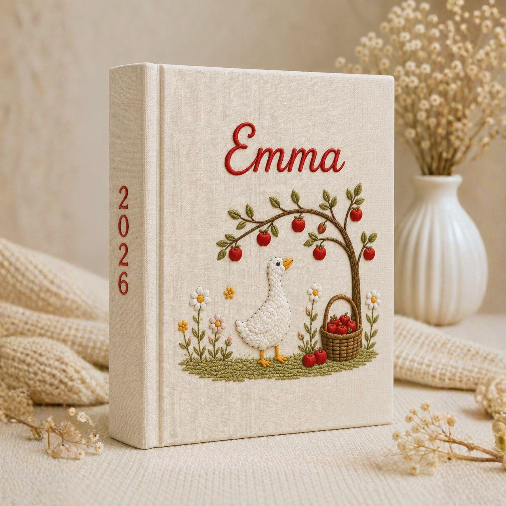 Personalized Little Moments Silly Goose Baby Album – Custom Embroidered Memory Book
